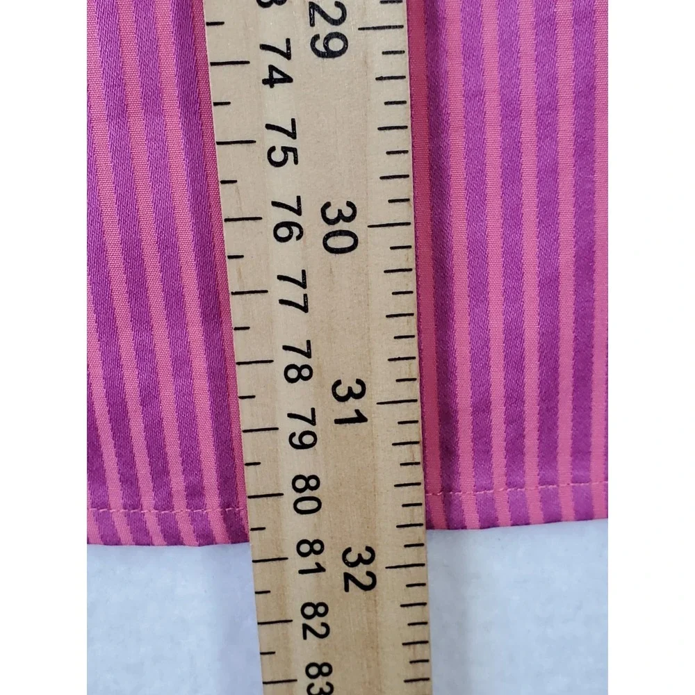 Robert Graham Dress Shirt L Pink Stripe Long Sleeve‎ Button Up